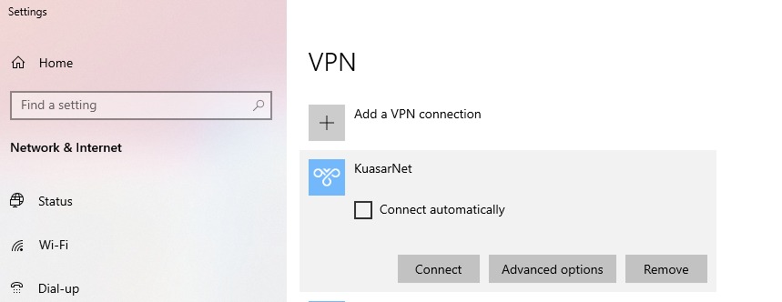 VPN en Kuasar